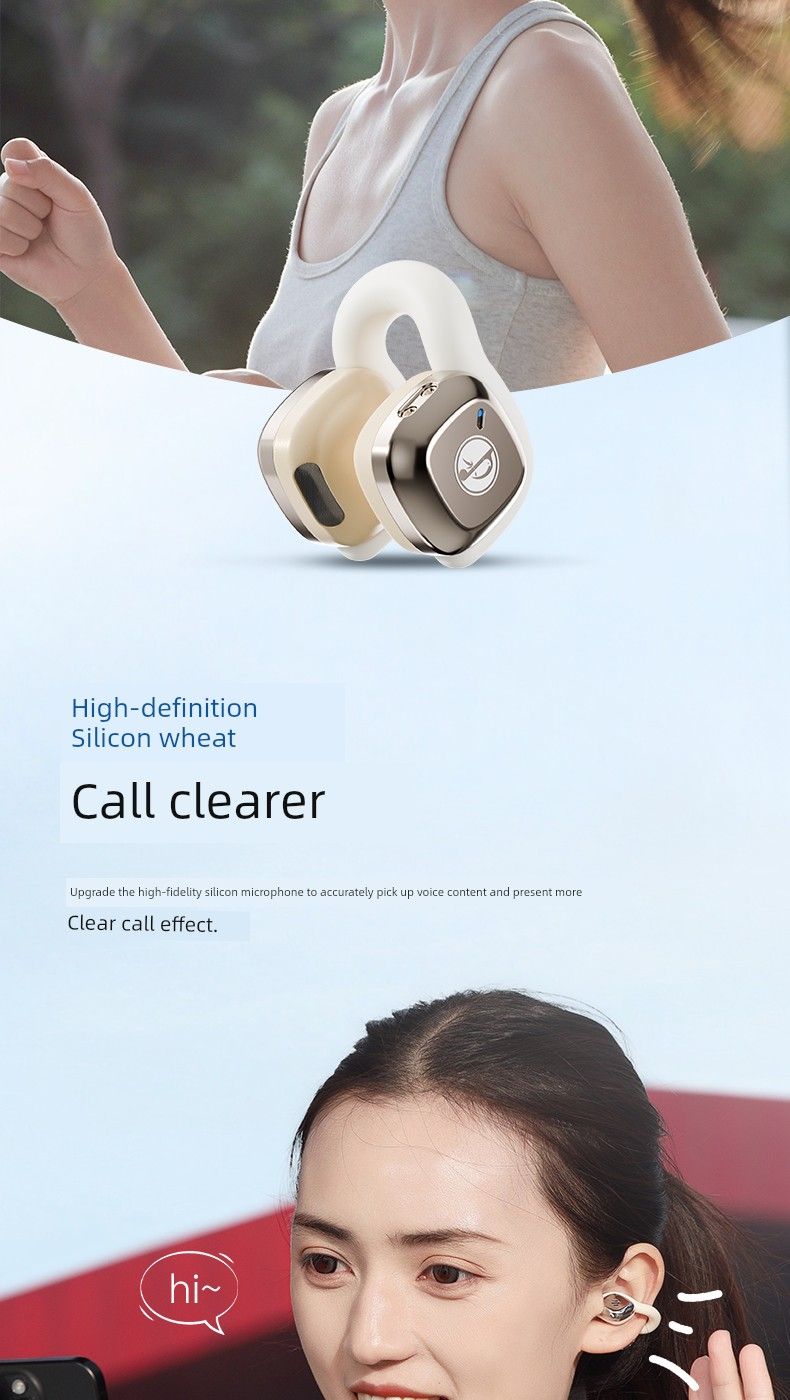 Bamboo Bird Bixiao T20 Bluetooth Headset Air Bone Conduction Clip-on Wireless Open 2024 New Arrival Non In-Ear_voghion.com