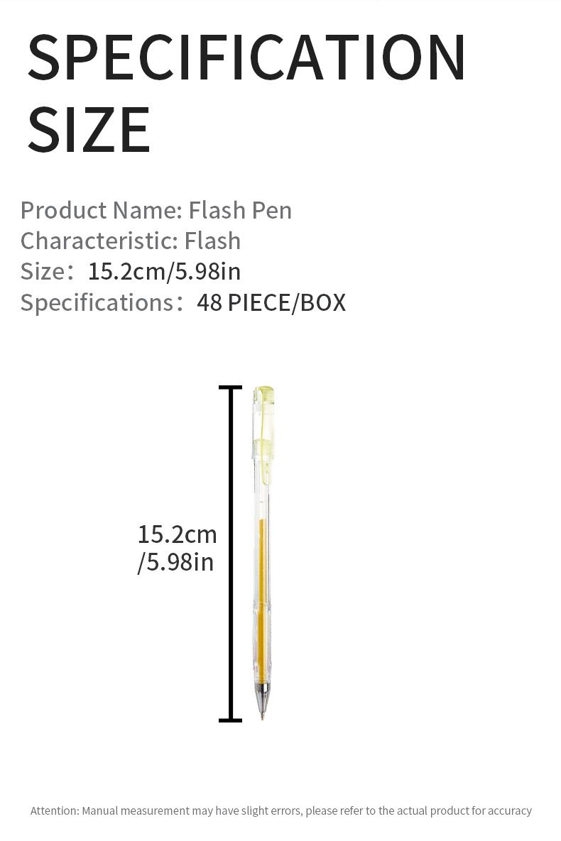 48-Color Glitter Gel Pen Set For Students, Artists & Note-Taking – Vibrant Shimmer, Fluorescent & Metallic Ink – 1.0mm Fine Tip_voghion.com