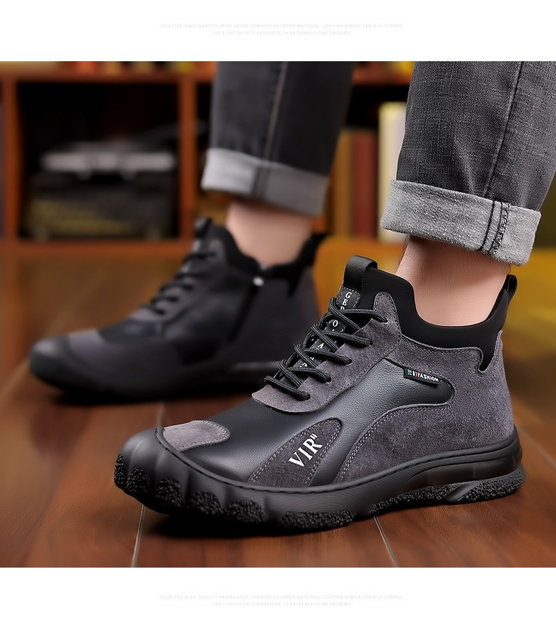 Man Comfortable Work Shoes Running Shoes Sneakers Mesh Footgear Footwear_voghion.com