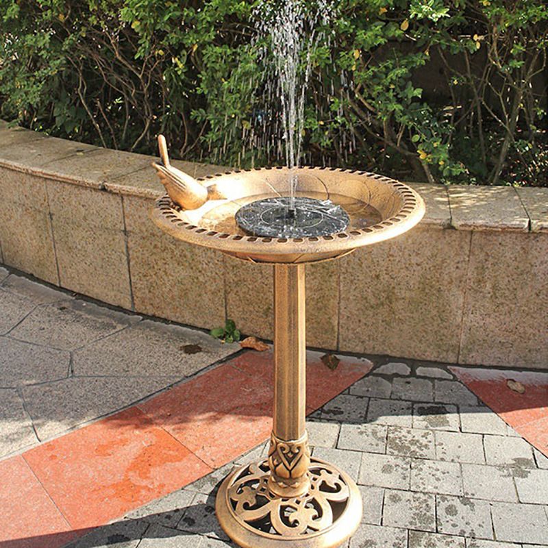 Fuente solar para baño al aire libre de jardín, estanque para pájaros_voghion.com