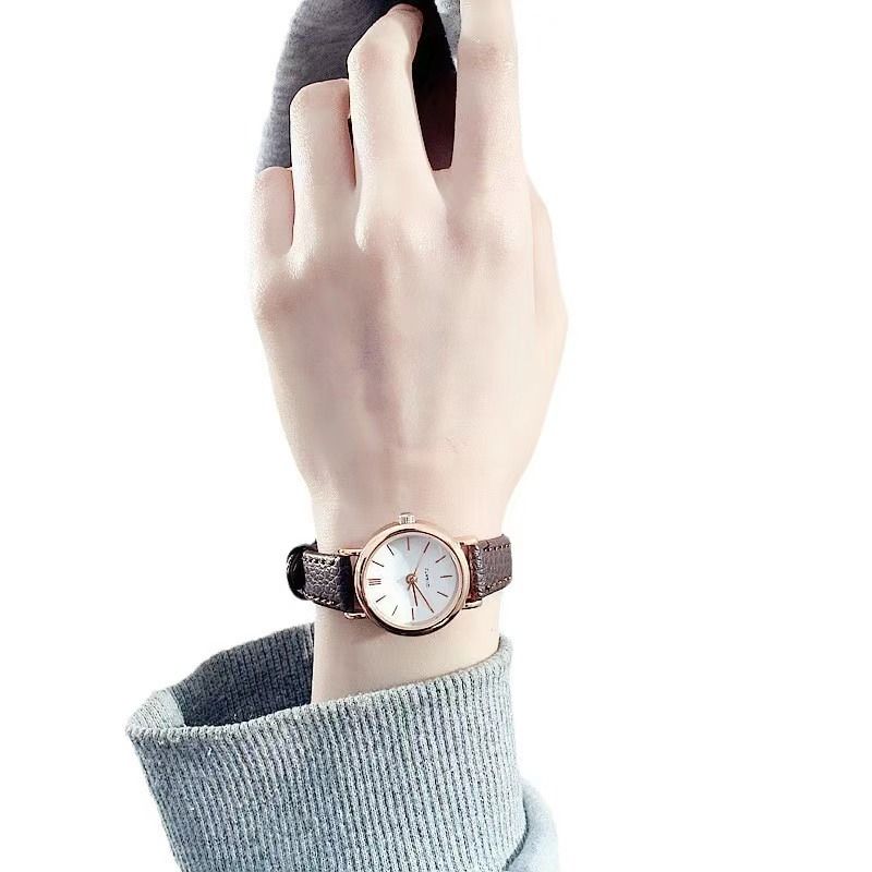 Orologi al quarzo da donna, alla moda, con quadrante piccolo, semplici e casual, al quarzo._voghion.com