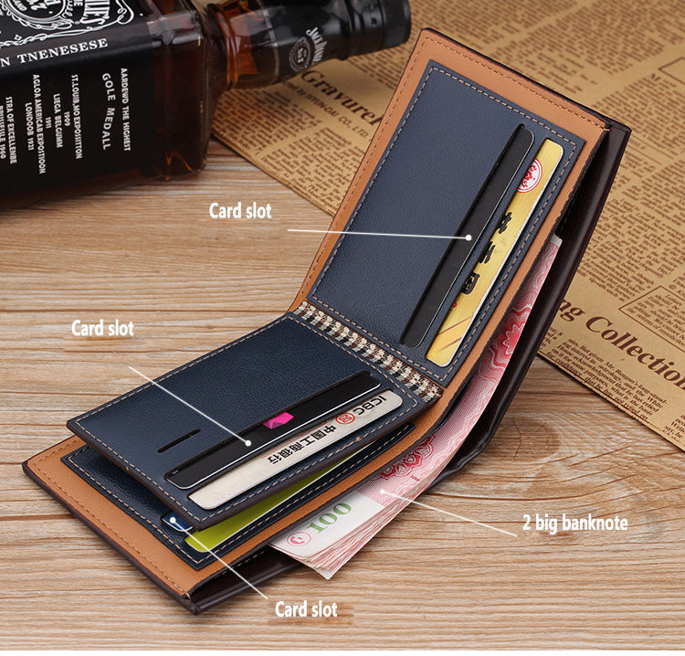 Brieftasche Für Männer Kurze Casual Carteras Business Faltbare Brieftaschen PU Leder Männlichen Billetera Hombre Kleine Zipper Geldbörse_voghion.com