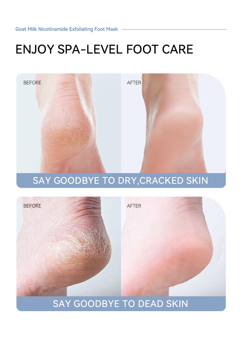 QUIYUM Goat Milk Foot Mask 35g Moisturizing Foot Mask Foot Care_voghion.com
