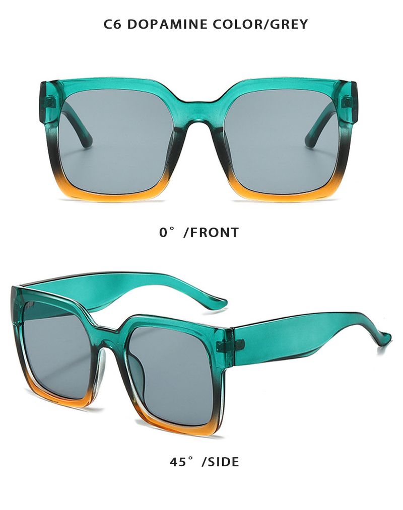 Dopamine Sunglasses For Women - UV400 Large Square Frame With Wide Legs (Trendy 2025 Design, Small Face Fit)_voghion.com