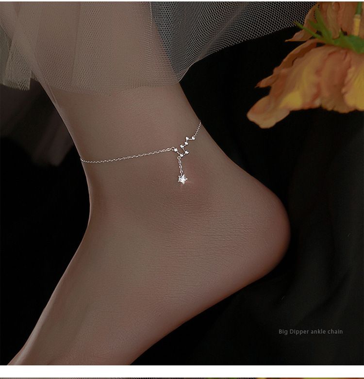 Stylish And Simple Female Big Dipper Anklet High-end Exquisite Niche Design Ankle Ankle Anklet Anklet Body Chain_voghion.com