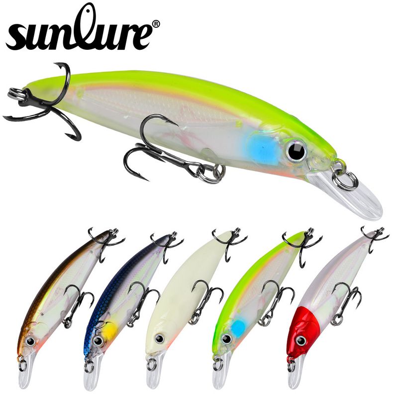 Submerged Lua 9cm 11cm Luminous Bionic Plastic Hard Fishing Bait Long Casting Floating Minnow_voghion.com