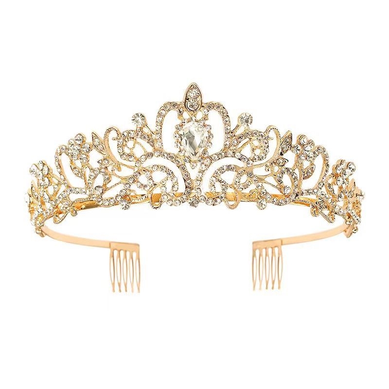 Popolare corona nuziale accessori per capelli corona nuziale copricapo fata principessa corona per capelli moda semplice fascia con strass_voghion.com