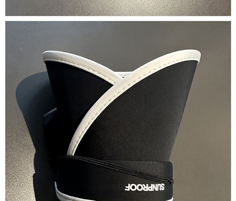 Tom sommarhatt damsolskyddshatt med stor brätte hopfällbar hårbåge solhatt UV-beständig ansiktsblockerande solhatt_voghion.com