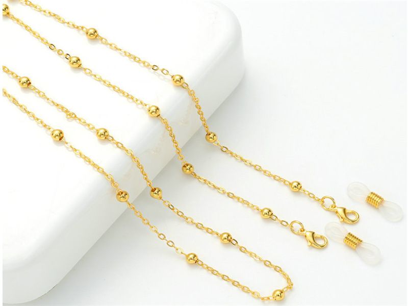New Glasses For Women High-end Metal Hanging Strap Non-slip Simple Beaded Chain Accessories_voghion.com