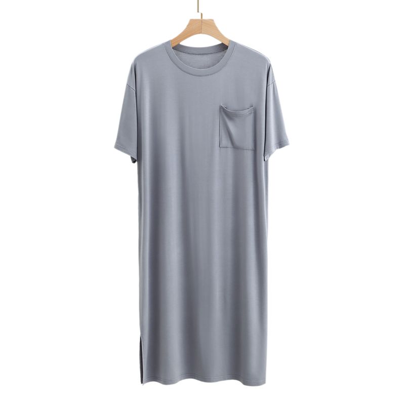 Men's Pajama Set | Modal Cotton Short Sleeve Knee Length Loose Large Home Casual Style-XL_voghion.com