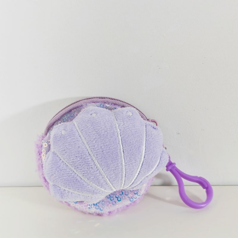Nova bolsa de moedas de concha de desenho animado criativa, lantejoulas, moderna, armazenamento, pequena bolsa, máquina de garra, boneca, presente, mochila, pingente_voghion.com