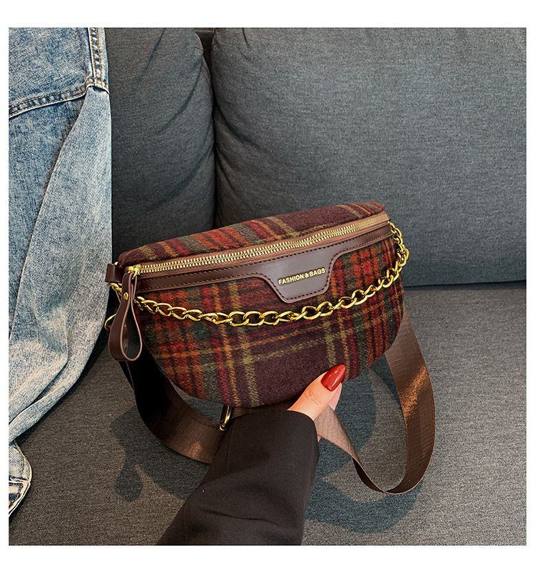 A bolsa crossbody popular deste ano para mulheres no outono inverno 2023, nova bolsa de peito xadrez moderna e elegante, design de nicho_voghion.com