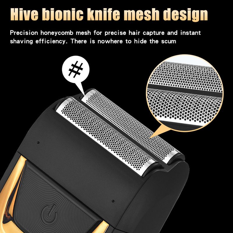 HINENA professionel elektrisk frem- og tilbagegående barbermaskine med tre blade mesh multifunktionel LED LCD-skærm_voghion.com
