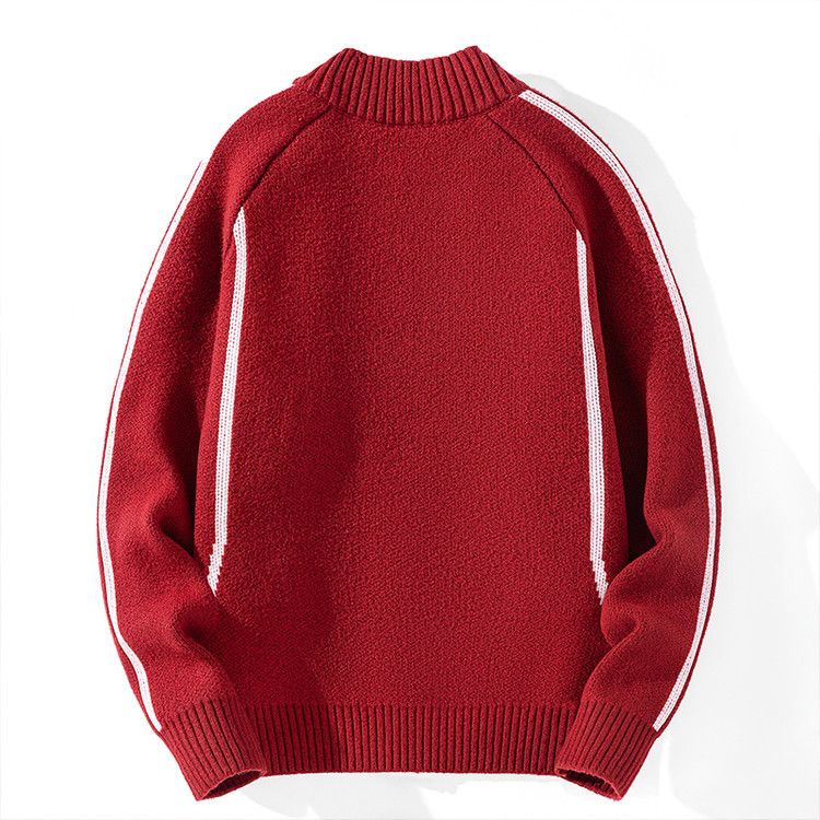 Men's Knit Cardigan With Stand Collar & Zipper - Lightweight Stretchable Pullover For Spring & Autumn | Slim Fit Casual & Business Wear_voghion.com