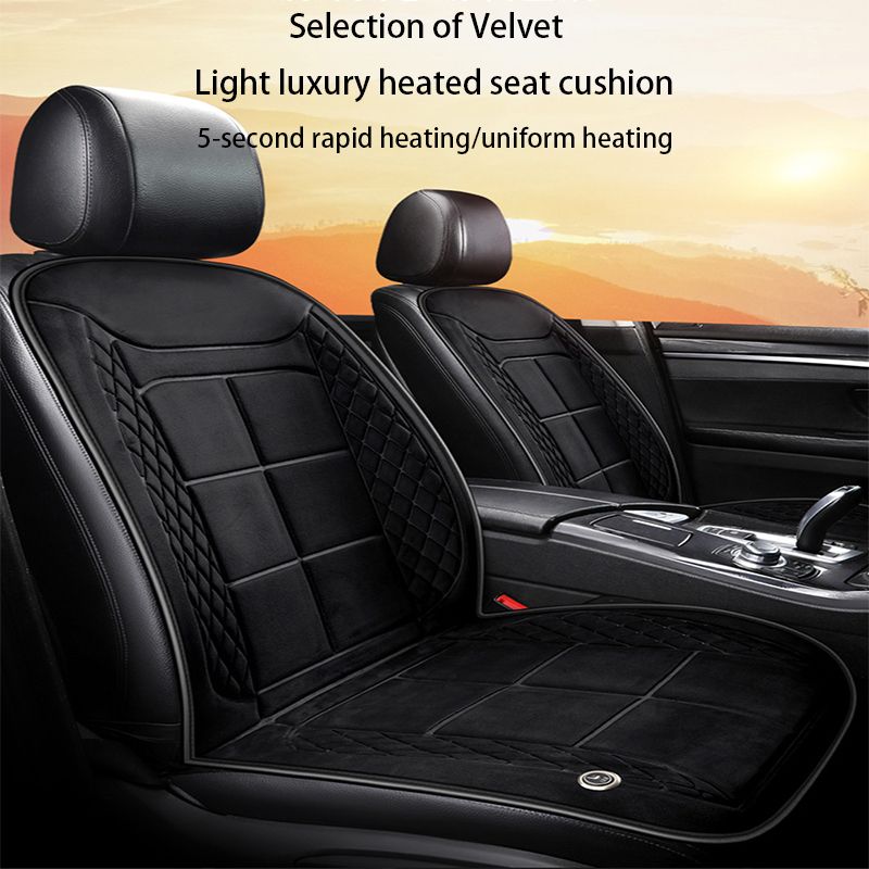 12V Heated Cushion Cloth/Flannel Heater Winter Warmer Seat Car Accessories Heating Pads Set Universal_voghion.com