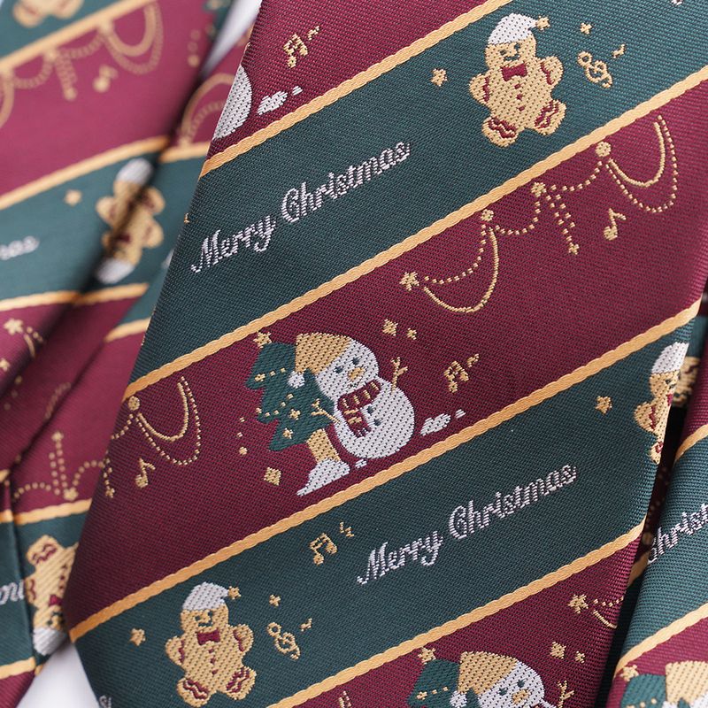 Original Genuine In-Stock Christmas Snowman Party Theme Hand-Tied No-Tie Necktie Bow Tie For Men And Women Small_voghion.com