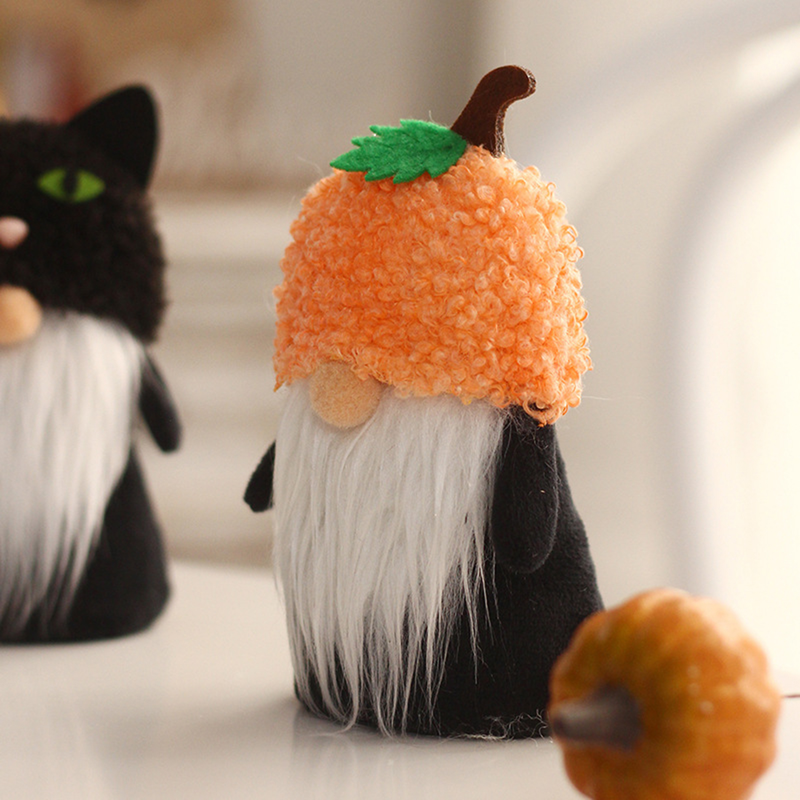 Sijiali Halloween Gnomo sin Rostro Festivo Adorable Decorativo Color Vibrante Halloween sin Rostro Colgante muñeca nórdica para Escritorio_voghion.com