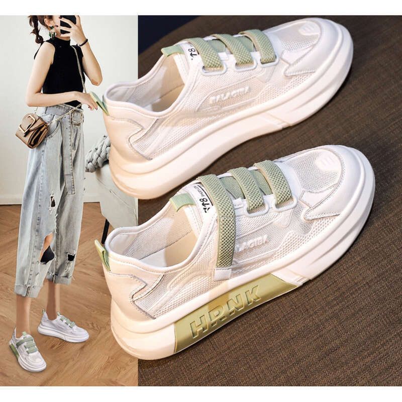 Breathable White 2025 New Summer Mesh Casual Heightening Thick Bottom Sports Shoes Fashionable Hundred_voghion.com