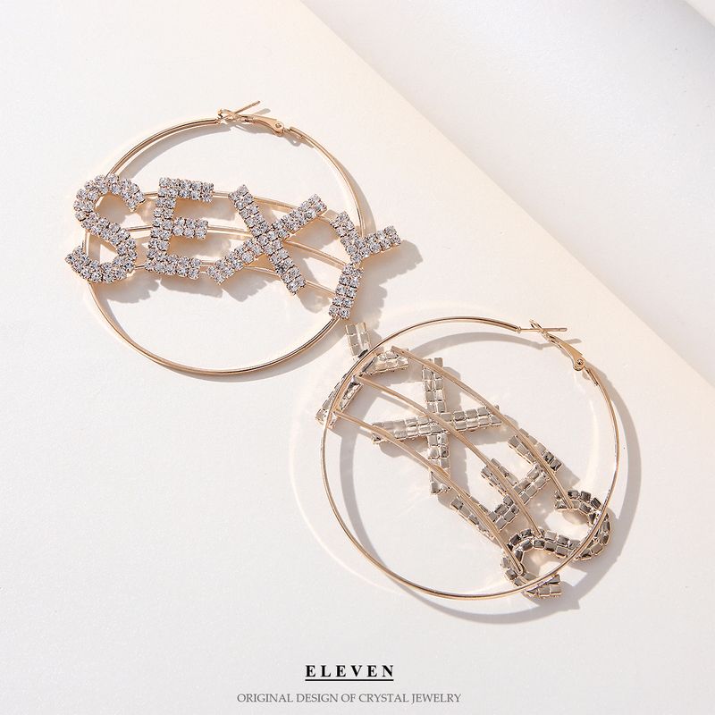 Damen-Accessoires, Diamant-Set, einfaches Temperament, Design, Sinn für Trend-Ohrringe_voghion.com