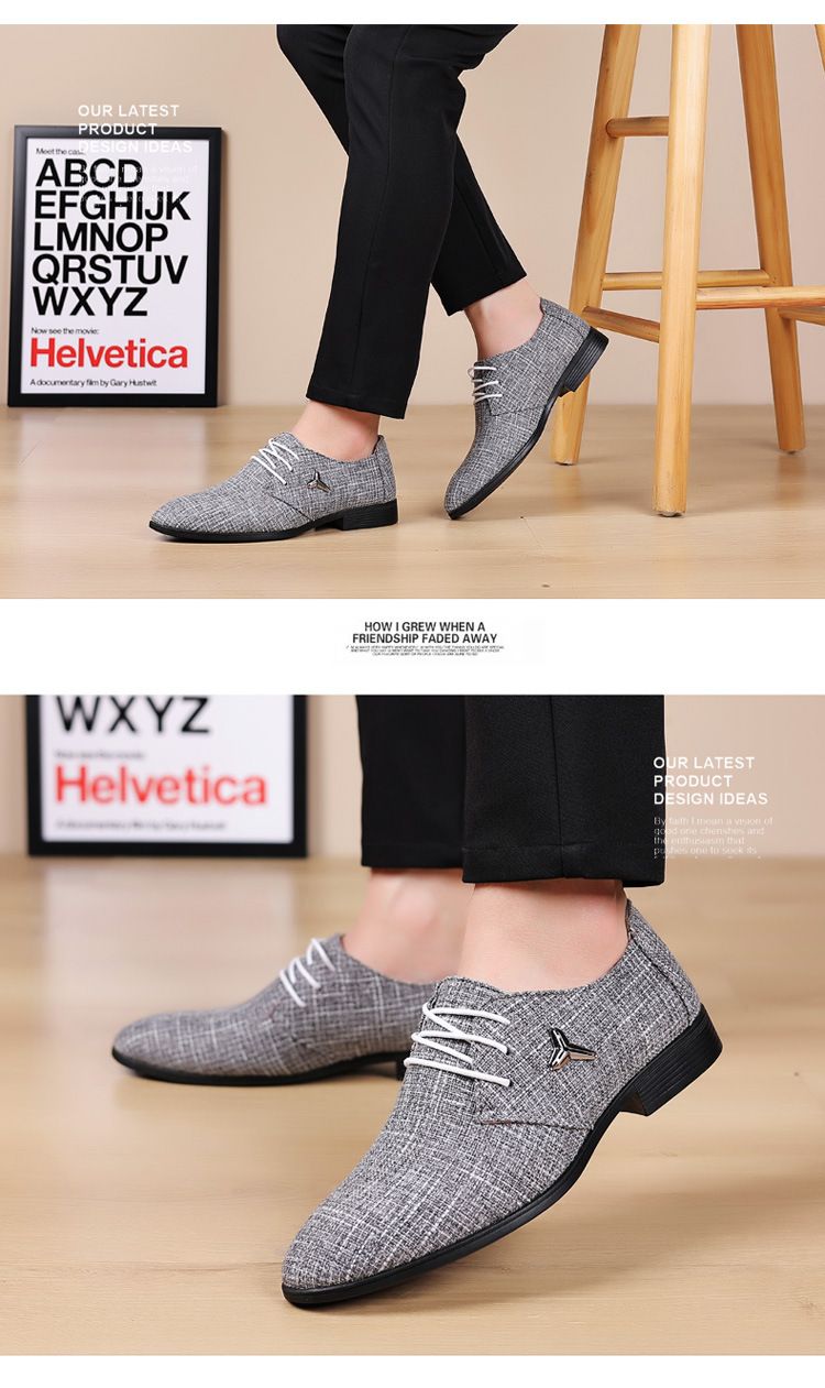 Atmungsaktive Herren-Schuhe aus Leinen-Canvas – Klassische Loafer mit spitzer Zehenpartie für Business und Freizeit – Leichte und bequeme Sneaker mit niedrigem Schaft_voghion.com