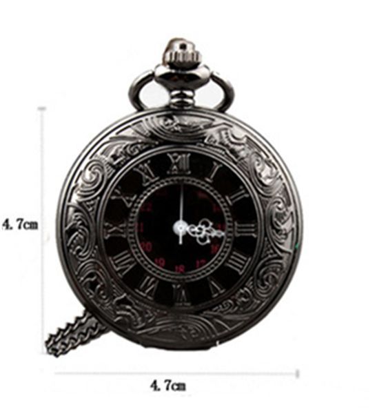 Men's And Women's Fashion Retro Hollow Clamshell Pocket Watch Necklace_voghion.com
