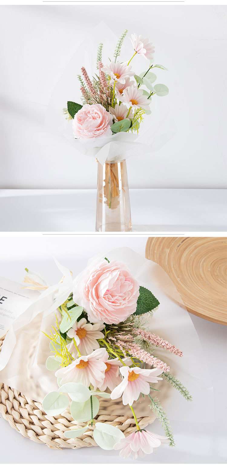 Künstliche Blumenessenz-Notizen, Heimdekoration, Blumen, Kunstblumen-Design, Hochzeitsstrauß, Wanddekoration, Rosen, CF01228_voghion.com