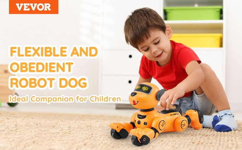 VEVOR RC Robot Dog Toy Talking Dancing Touch & Voice Remote Control Programmable_voghion.com