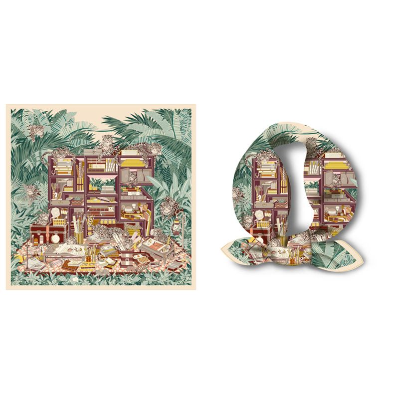 Verde Piccolo Donna Primavera e Autunno Sottile Edizione Coreana Versatile Cravatta Stile Capelli Quadrato Abbinato a Completo Camicia Sciarpa_voghion.com