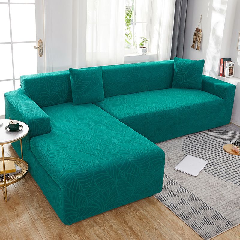Waterproof All-inclusive Elastic Leaf Jacquard Sofa Cover Sofa Cushion Sofa Cover Cloth Sofa Towel Three-seat Combination Sofa_voghion.com