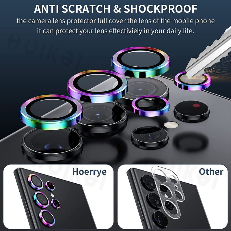 2 PCS voor Samsung Galaxy S23 Ultra S23 Plus S23 Camera Lens Protector Gehard Glas Camera Cover Screen Protector metalen Kras_voghion.com