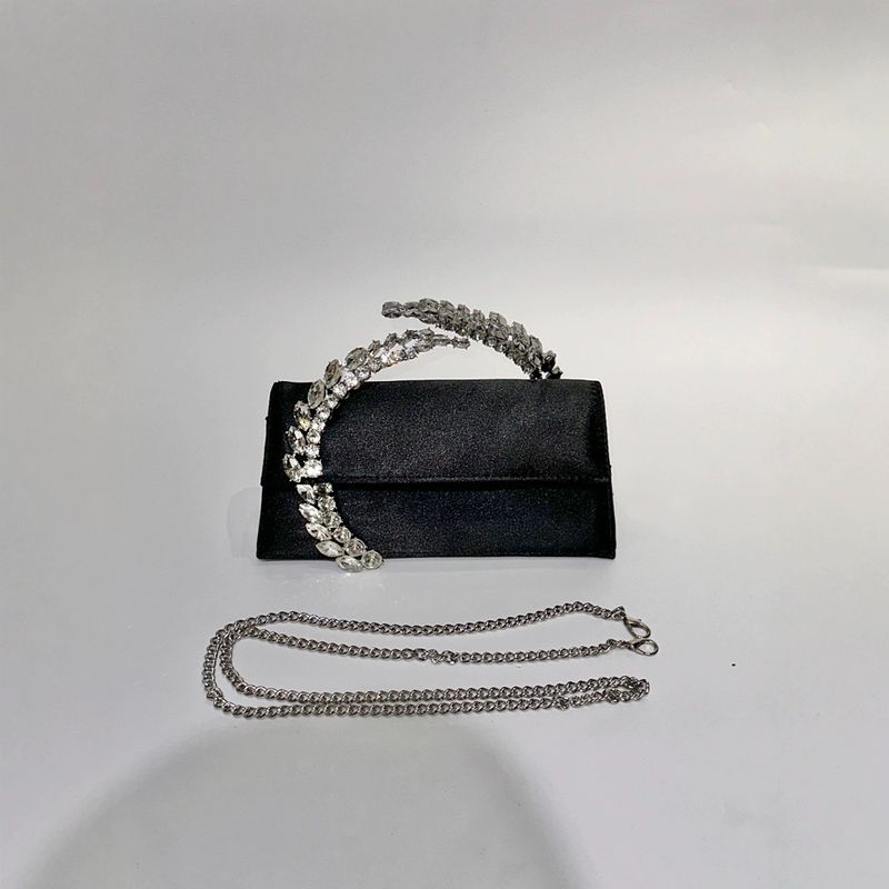 2025 Nuovo stile Lajin strass creativo borsa a mano in seta piccola borsa da sera quadrata per feste_voghion.com