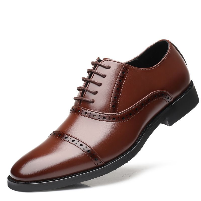 Nuovo abito da lavoro Scarpe da uomo comode in pelle alla moda britannica_voghion.com