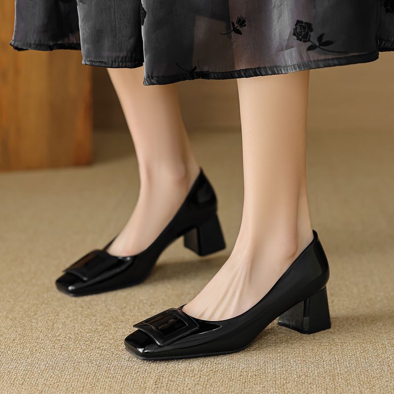 French High Heels Women's Head Pedal Work Shoes Light Mouth Temperament Commuter Shoes_voghion.com