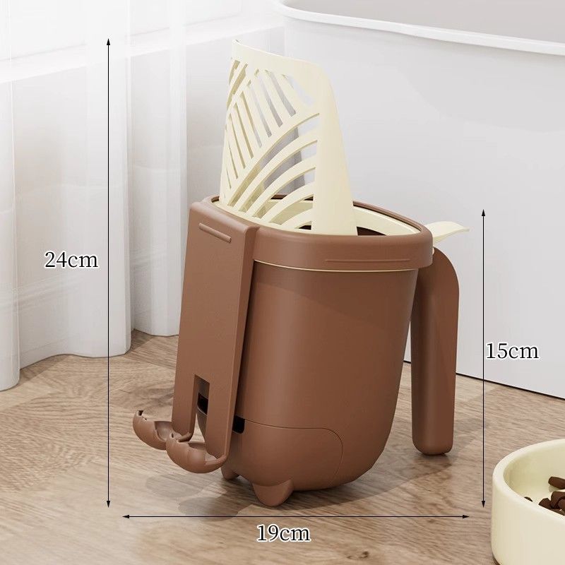 Integrated Litter 2-in-1 Multi-Functional With Bucket Pet Cleaning Supplies Cat Waste Poop Scoop_voghion.com