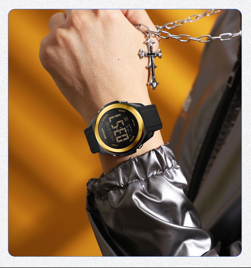 Orologio da uomo SANDA, conto alla rovescia, multifunzione, digitale, sportivo, moda, sette colori, retroilluminazione, impermeabile, da polso_voghion.com