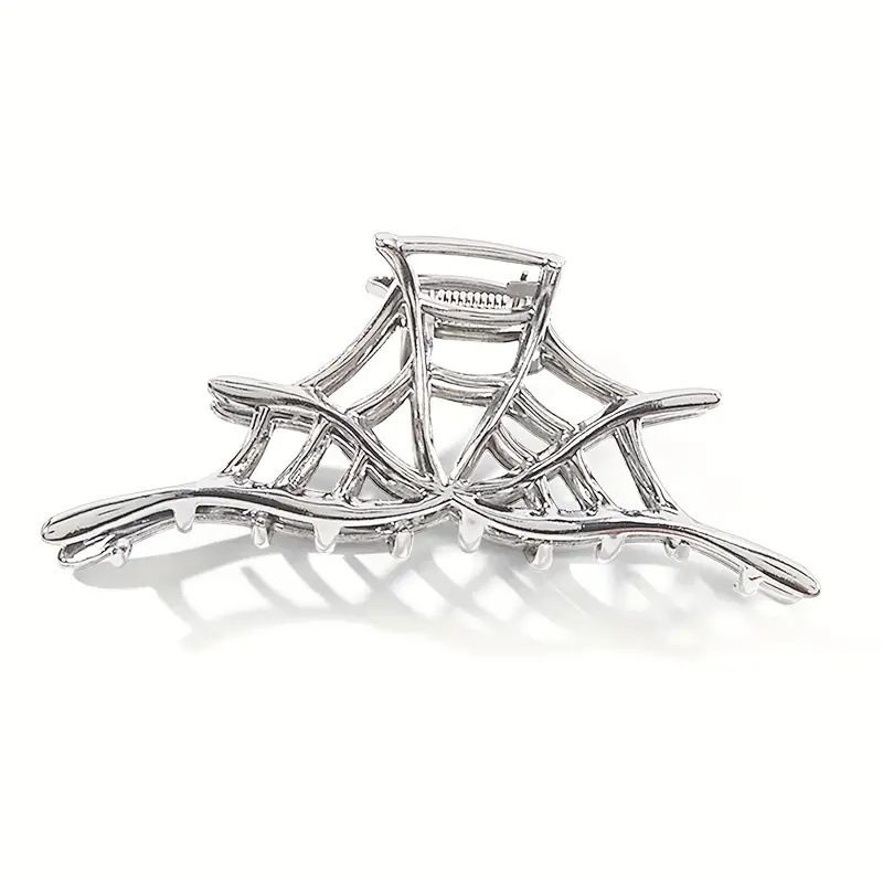 Fermaglio per capelli con ragnatela di Halloween, fermaglio per capelli in metallo con squalo, accessori per capelli transfrontalieri_voghion.com