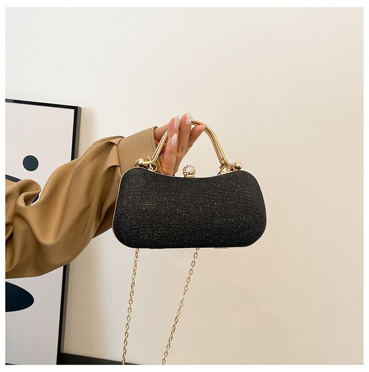 Borsa a tracolla con catena glitterata, nuova borsa alla moda, versatile e di nicchia, da donna_voghion.com
