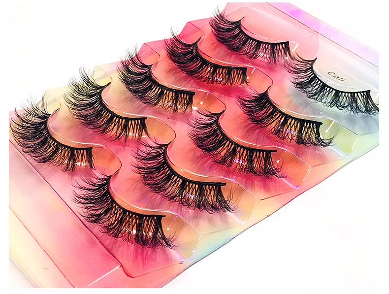 CMAYOME 5-Pairs Colored Faux Mink Eyelashes - Voluminous, Fluffy, Multi-Layered False Lashes For Dramatic & Natural Look_voghion.com