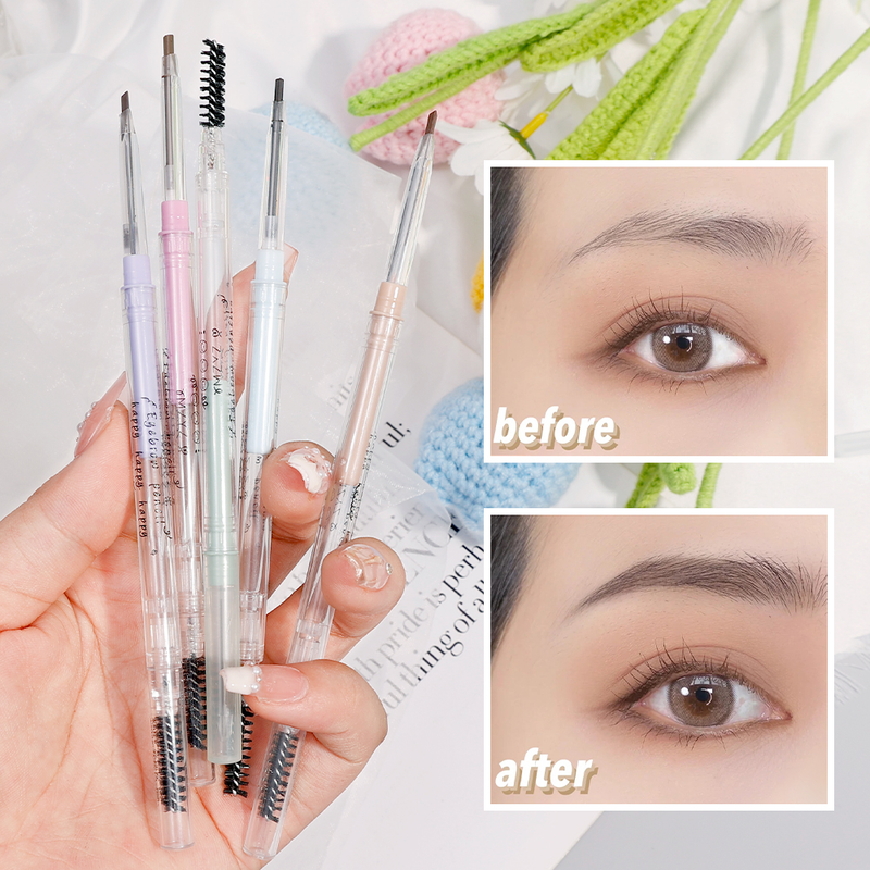 Eyeliner automatico per sopracciglia doppio Heads Penna per sopracciglia impermeabile marrone nero Trucco cosmetico duraturo Colorfa_voghion.com
