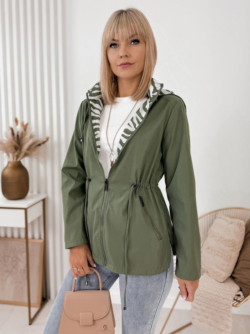 Women’s Waterproof Trench Coat – Slim Fit Windproof Hooded Jacket (Breathable Polyester, All-Season Commuter Coat)_voghion.com