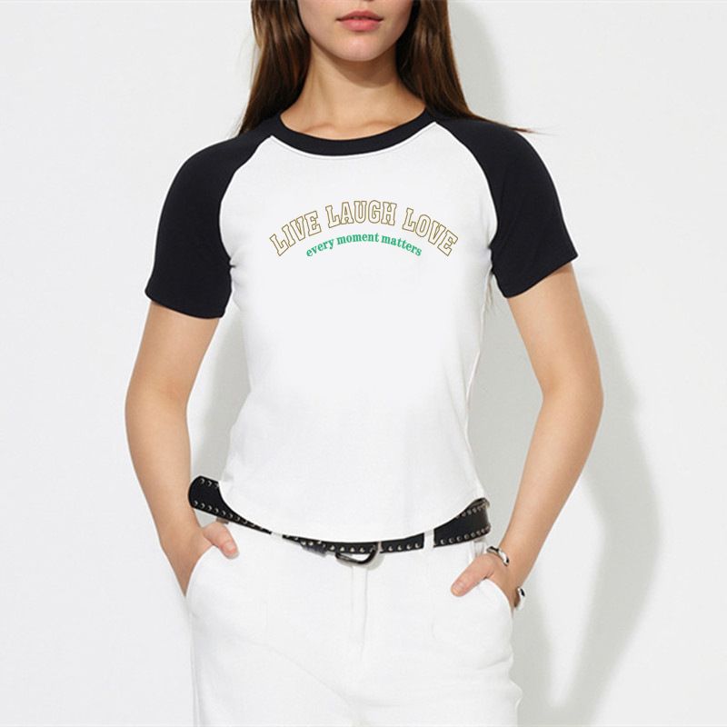 Sommer-Ende High Button Zipper Gedruckt Individuelles Muster Für Damen Reine Baumwolle Kurzarm T Atmungsaktive Kleidung Kleid_voghion.com