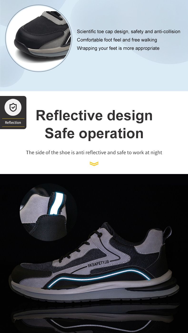 Arbeidsbeschermingsschoenen, anti-impact en anti-lek veiligheidsschoenen voor heren, ademend, lichtgewicht en slijtvast_voghion.com