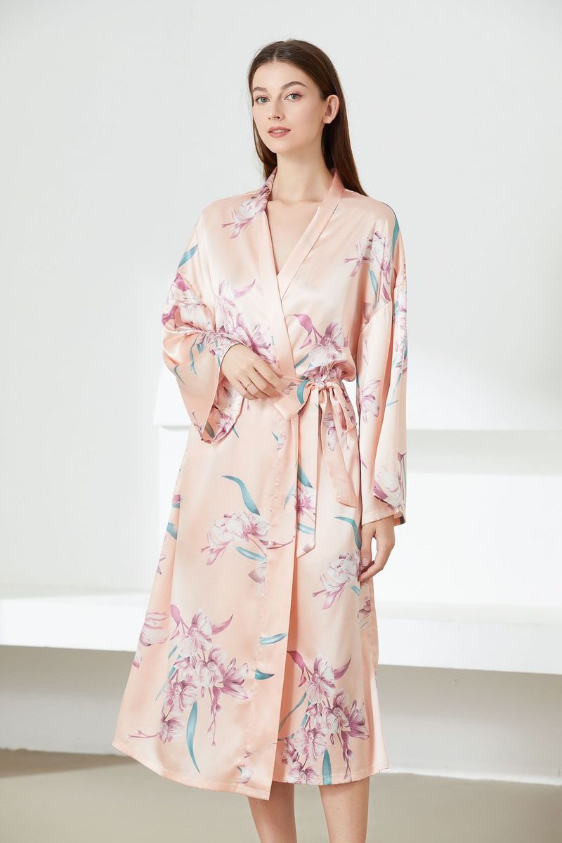 Nachtwäsche für Damen, Pyjamas für Damen, Shorts mit Hosenträgern aus Seide, bedrucktes mittellanges Nachthemd mit Schnürung, sexy Pyjamas, Homewear_voghion.com