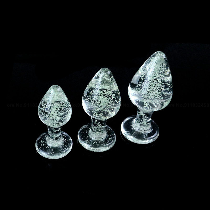 Analspielzeug aus Glas für Frauen und Männer, leuchtender Buttplug aus Glas, kleines Analsexspielzeug, Prostatamassage, Buttplug, Plug für Erwachsene_voghion.com