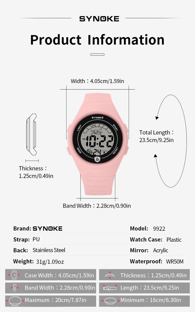 Reloj deportivo digital para niños con pantalla a prueba de agua y golpes, alarma, cronómetro y un bonito diseño de tortuga y liebre: ideal para niños y niñas._voghion.com
