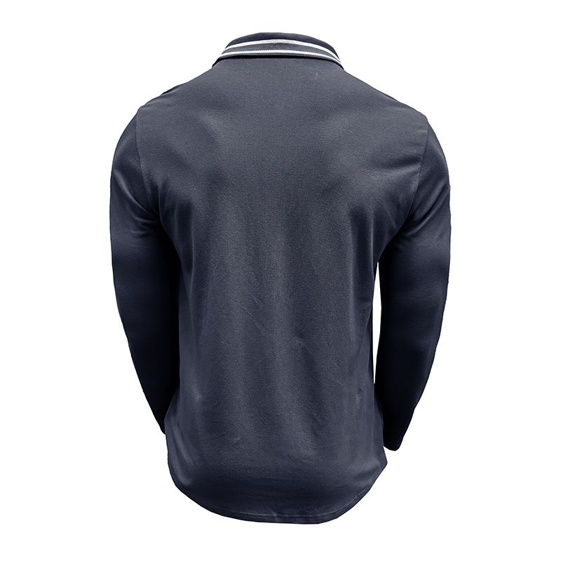 Polo a maniche lunghe con risvolto e bottoni da uomo_voghion.com