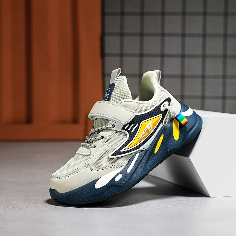 1879 Modello Autunno Inverno Bambini Grandi Sneakers in Pelle per Bambini Primavera Mesh Traspirante Scarpe da Corsa per Ragazzi_voghion.com