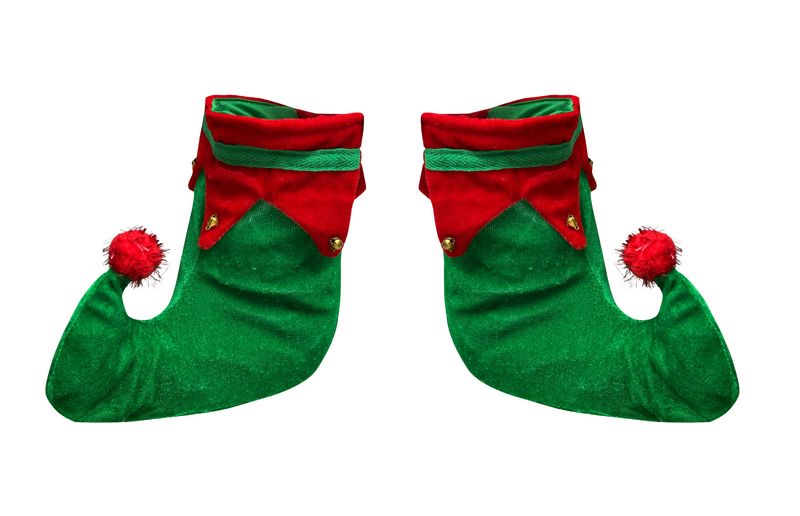 Disfraz de elfo navideño para niños: vestido de fantasía verde con sombrero, cinturón, cubrepiés y calcetines para actuaciones en el escenario y para combinar con toda la familia._voghion.com