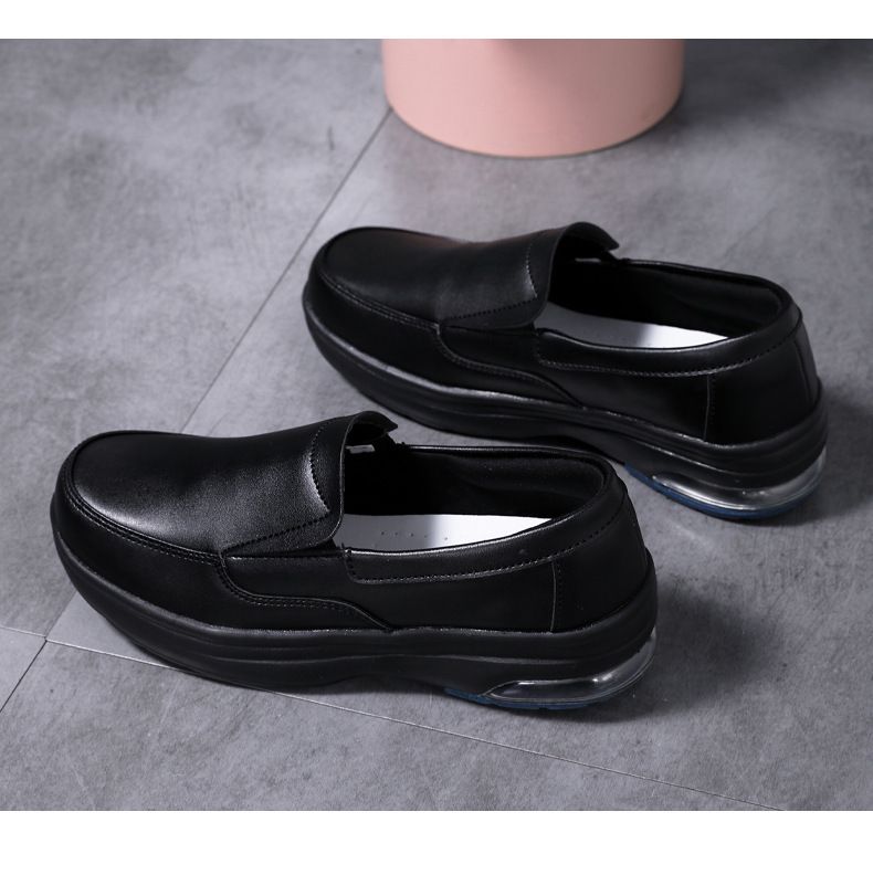 New Solid Color Round Head Low Top Leisure Small White Shoes Nurse Shoes Cushioned Leisure Loafers_voghion.com