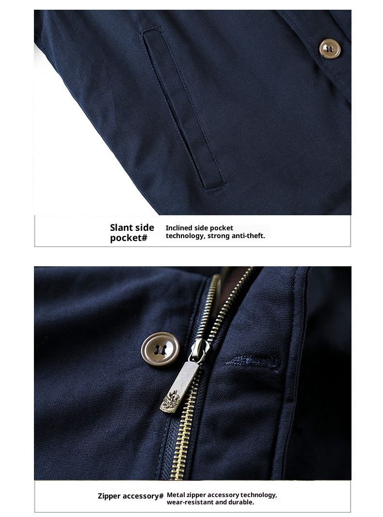 QFV507045555501<2 Middle-aged Men's Jacket Deck Padded Warm Military Workwear Winter Fleece Lined Thickened Casual Turn-down Collar Cotton_voghion.com